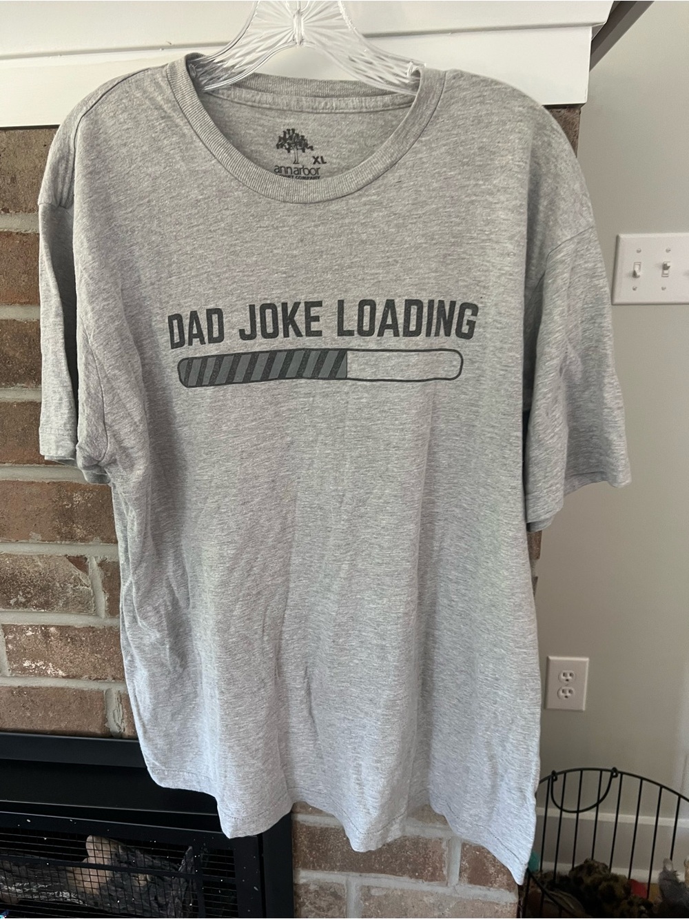 Dad Joke Loading Graphic Tee - Gray